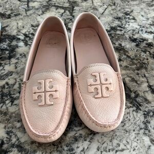 Tory Burch pale pink loafers